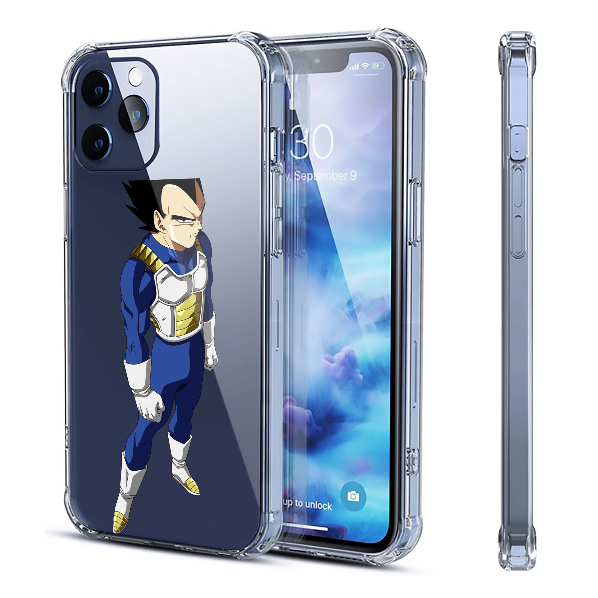 （画像用） ドラゴンボール ベジータ四世（Bejīta Yonsei）DRAGON BALL Vegeta IV 【iPhone 12シリーズ対応】透明スマホケース（クリアソフトケース）